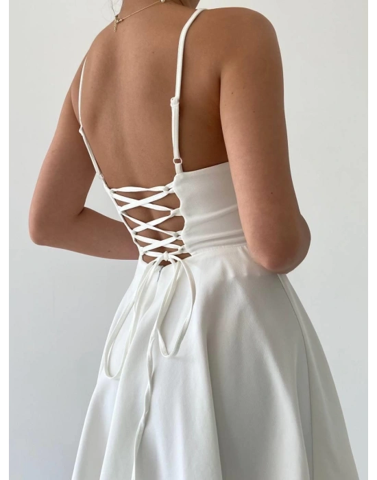 Pole İp Askılı Elbise