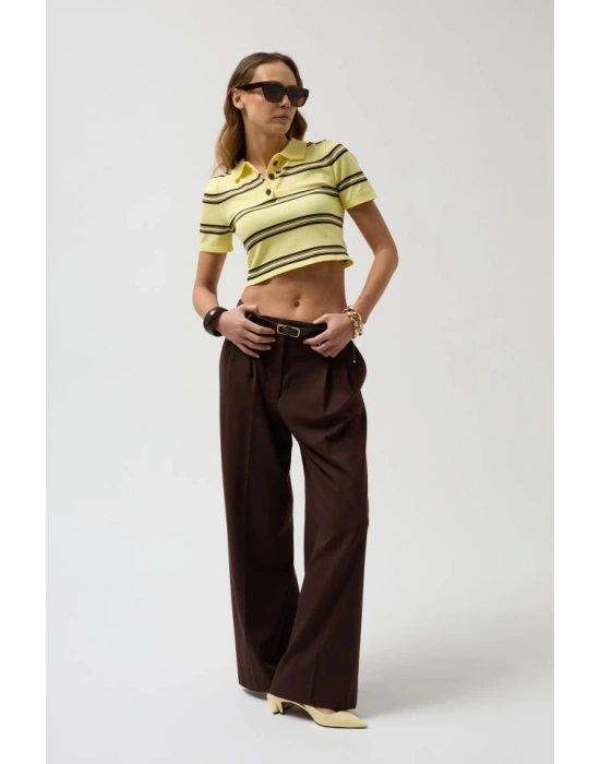 Polo Yaka Crop TShirt