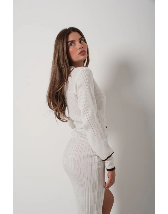 Polo Yaka Düğmeli Elbise