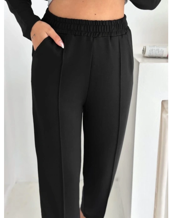 Polo Yaka Gömlek Detay alaş Balon Pantolunlu ıkılı Takım