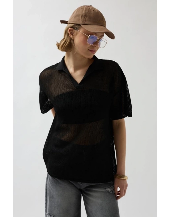 Polo Yaka TransparanTShirt