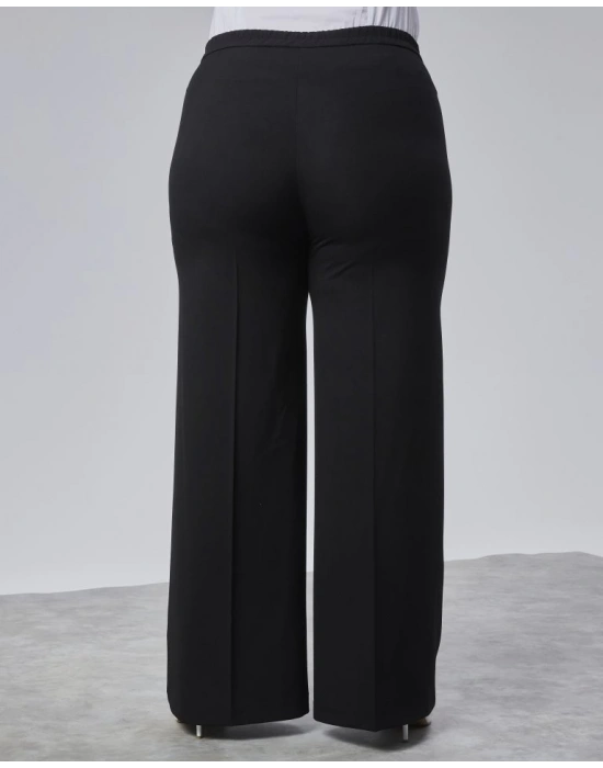 Poly Viscose Full Lycra Beli̇ Lasti̇kli̇ Battal Pantolon