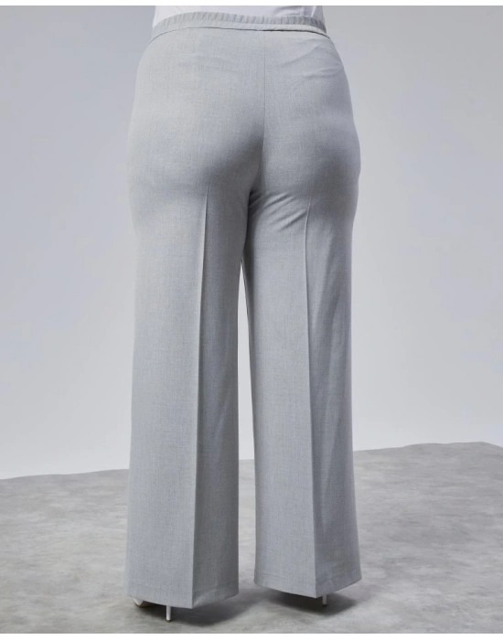 Poly Viscose Full Lycra Beli̇ Lasti̇kli̇ Battal Pantolon