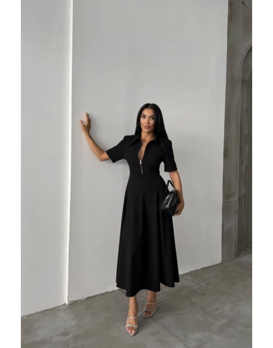 POLYVİKON ELBİE KIA KOL YAKA VE FERMUAR DETAYLI  iyah