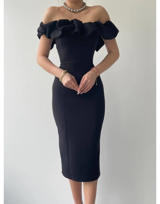 Popi adonna Yaka Kalem Elbise