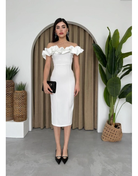 Popi Madonna Yaka Kalem Elbise