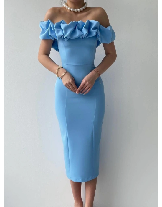 Popi adonna Yaka Kalem Elbise