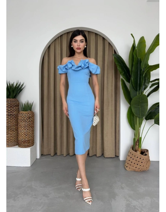 Popi adonna Yaka Kalem Elbise