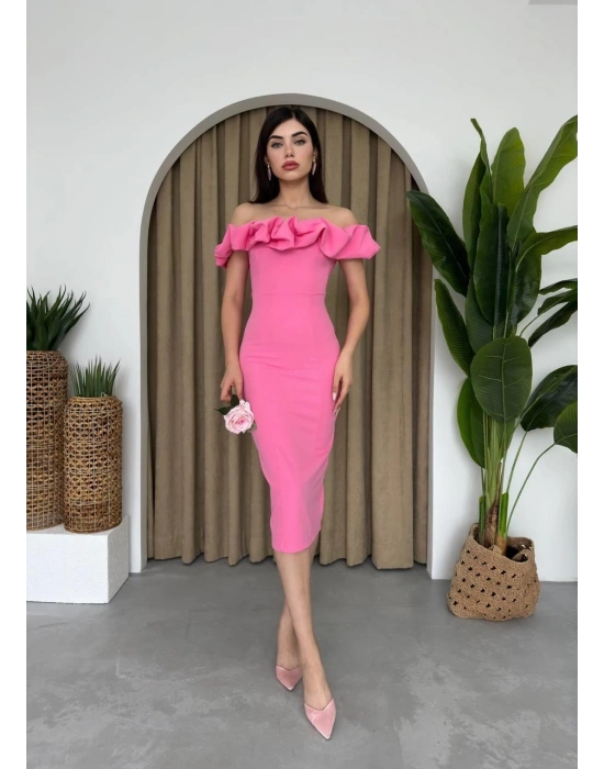 Popi Madonna Yaka Kalem Elbise