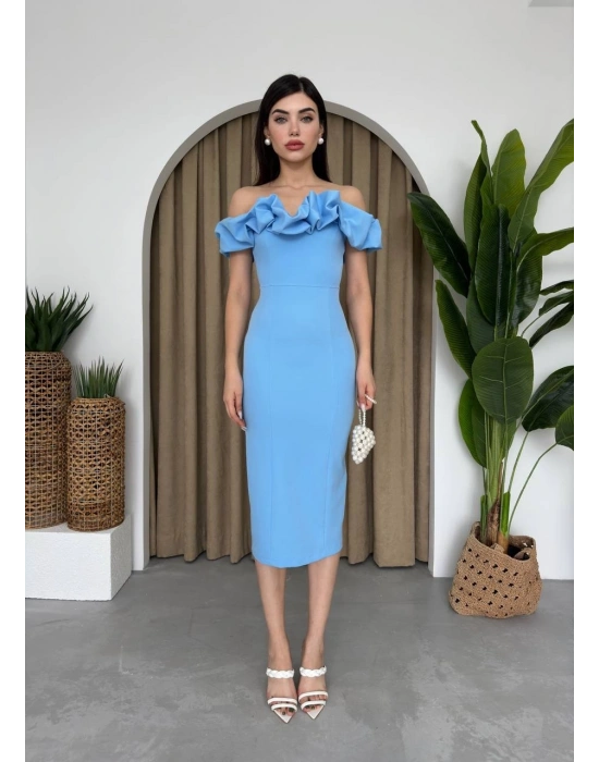 Popi adonna Yaka Kalem Elbise