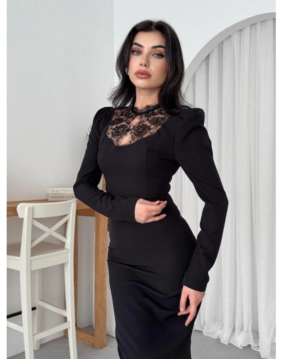 Port Dantel Detay Elbise