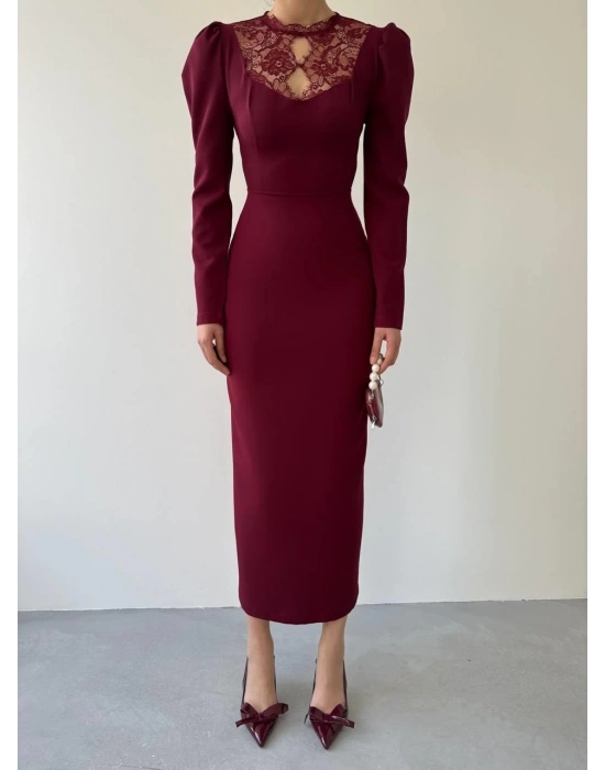 Port Dantel Detay Elbise