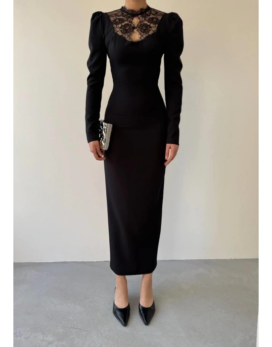 Port Dantel Detay Elbise