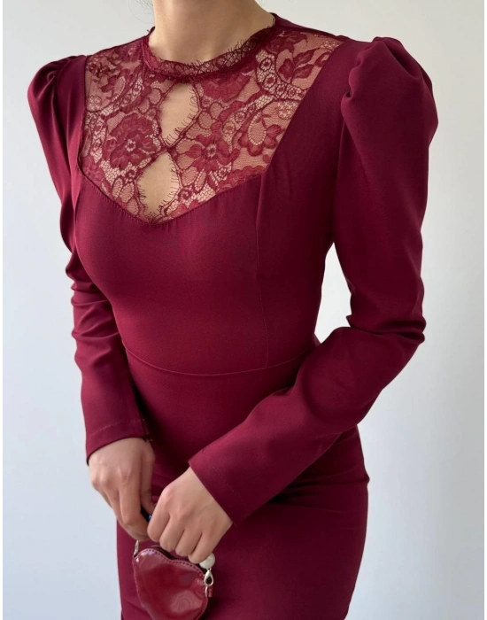 Port Dantel Detay Elbise