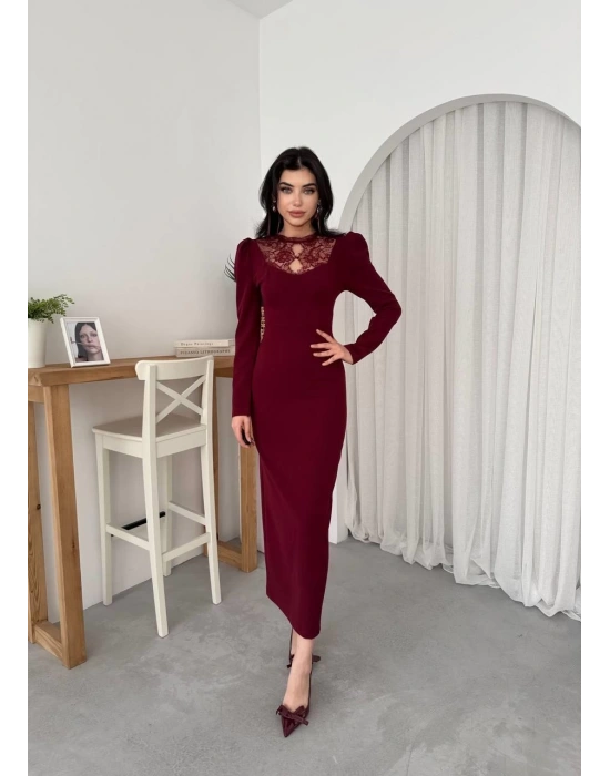 Port Dantel Detay Elbise