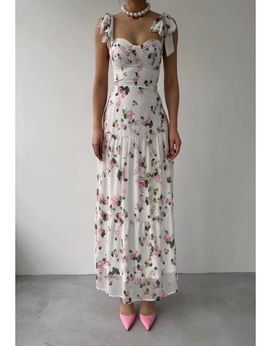 Poses Omuz Bağlamalı Elbise