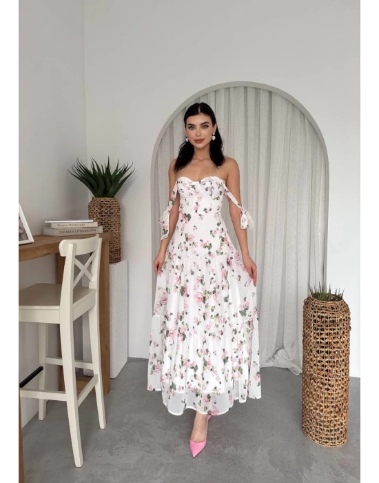 Poses Omuz Bağlamalı Elbise