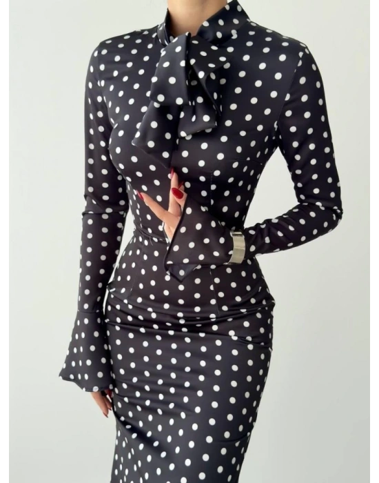 Potenza Puantiyeli Elbise