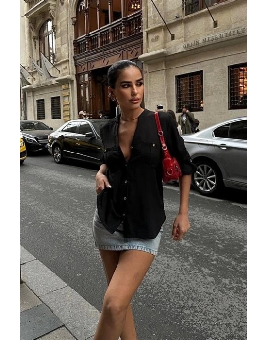 Poulina Flamlı Keten Gömlek 325708