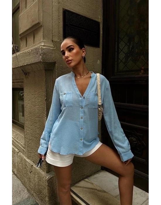 Poulina Flamlı Keten Gömlek 325708