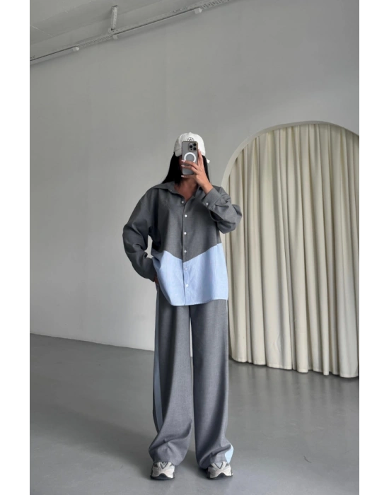 POYVİKON  POPİN PARÇAI GÖEK PANTOON TAKI  Gri