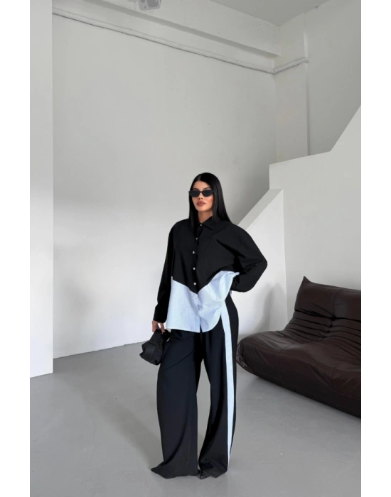 POYVİSKON  POPİN PARÇAI GÖEK PANTOON TAKI  Siyah