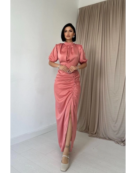 Pudra Büzgülü aten Elbise