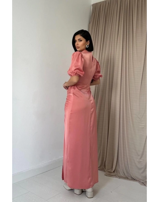 Pudra Büzgülü aten Elbise