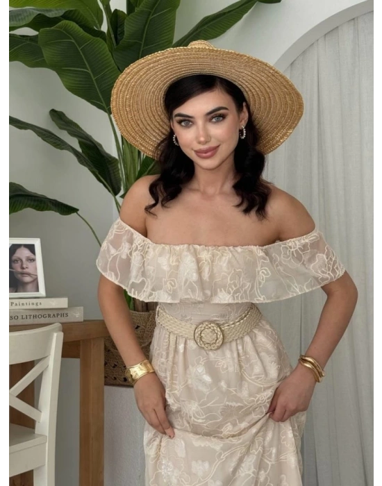 Reget Kemerli Elbise