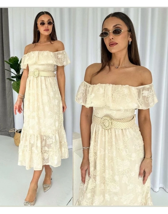 Reget Kemerli Elbise