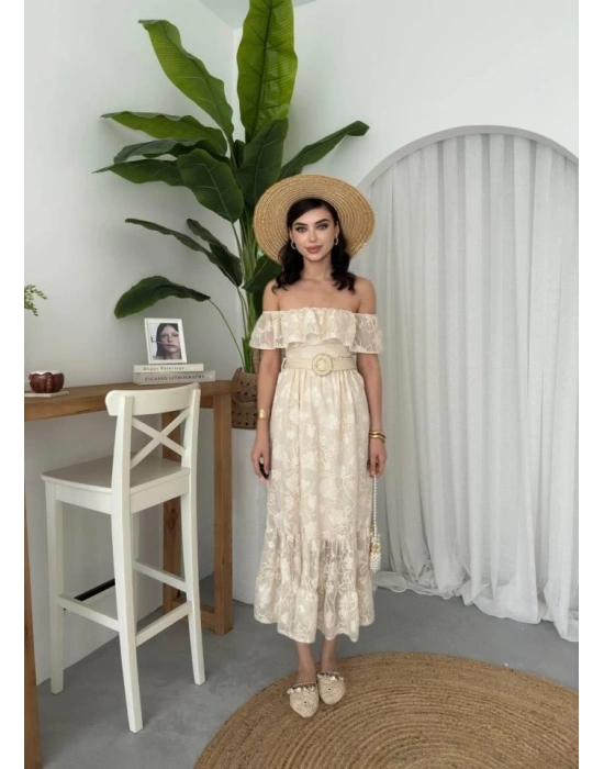 Reget Kemerli Elbise