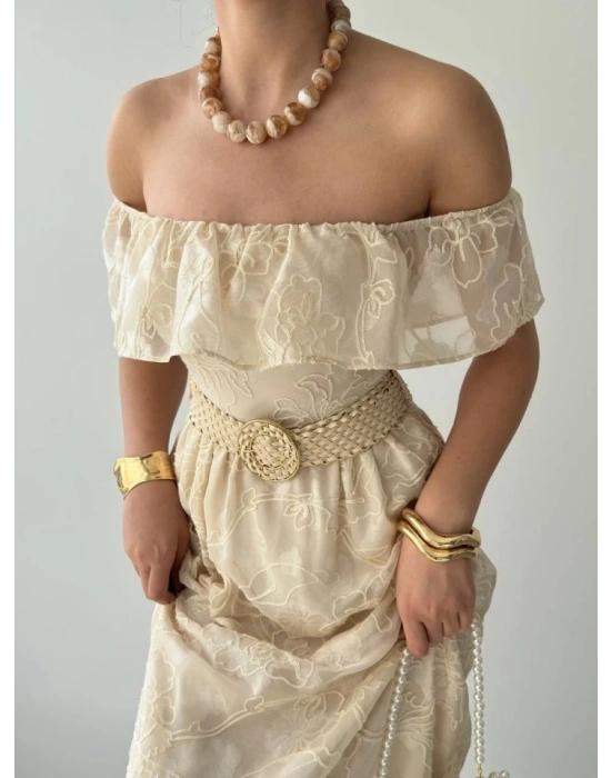 Reget Kemerli Elbise