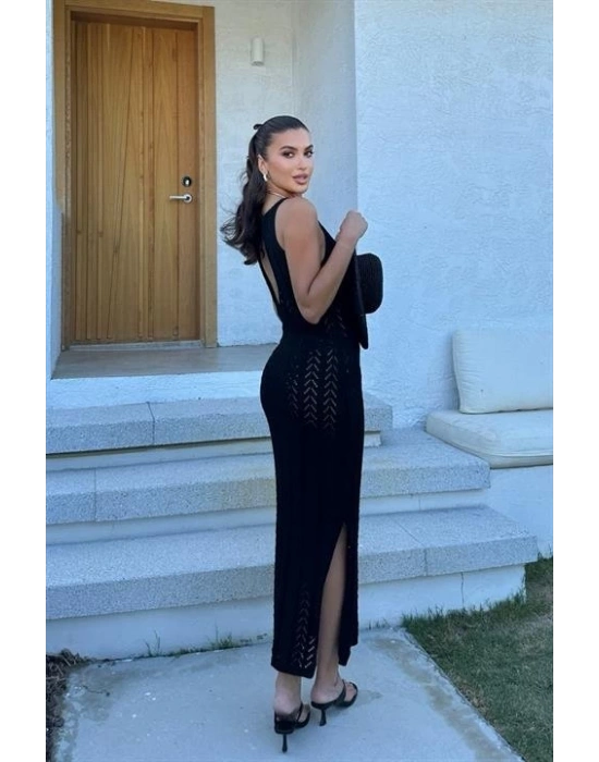 Rosalia Sırt Dekolteli Elbise 2761