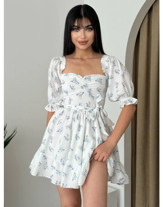 Rucka Belden Bağlamalı ini Elbise