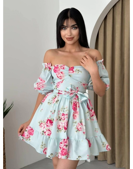 Rucka Belden Bağlamalı Mini Elbise