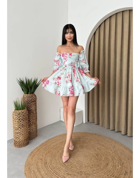 Rucka Belden Bağlamalı Mini Elbise