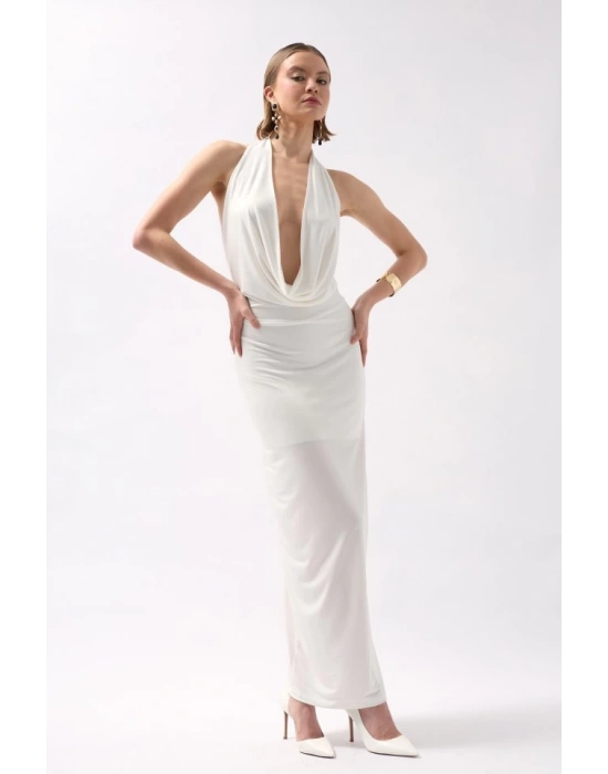 Şal Yaka Dekolte axi Elbise