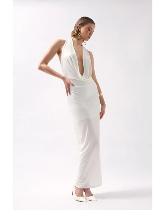 Şal Yaka Dekolte axi Elbise