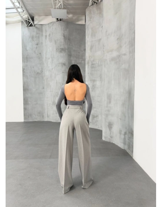 Sante Çi̇zgi̇li̇ Bel Kuşakli Palazzo Pantolon