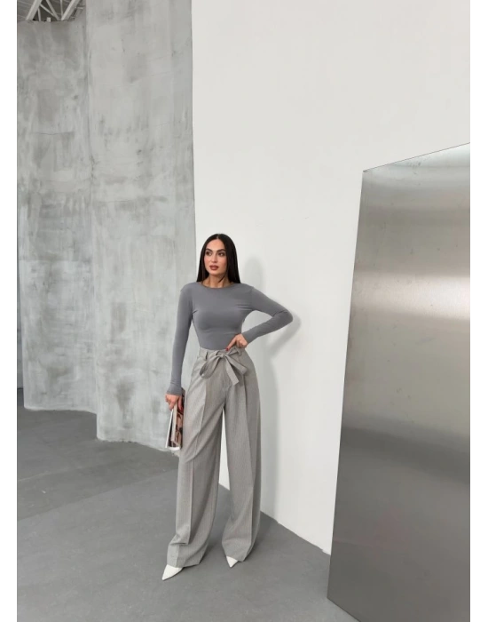 Sante Çi̇zgi̇li̇ Bel Kuşakli Palazzo Pantolon