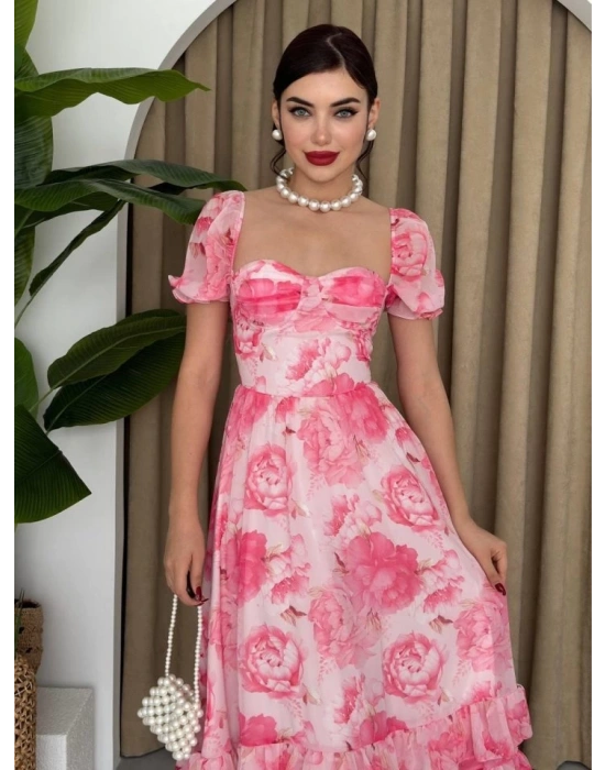 ŞİFON KUMAŞ DİJİTA DESEN BASKII EBİSE