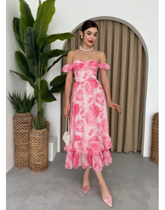 ŞİFON KUMAŞ DİJİTA DESEN BASKII EBİSE