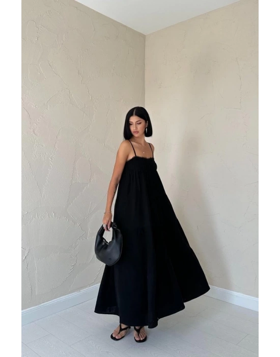 iyah Askılı Parçalı Müslin Elbise