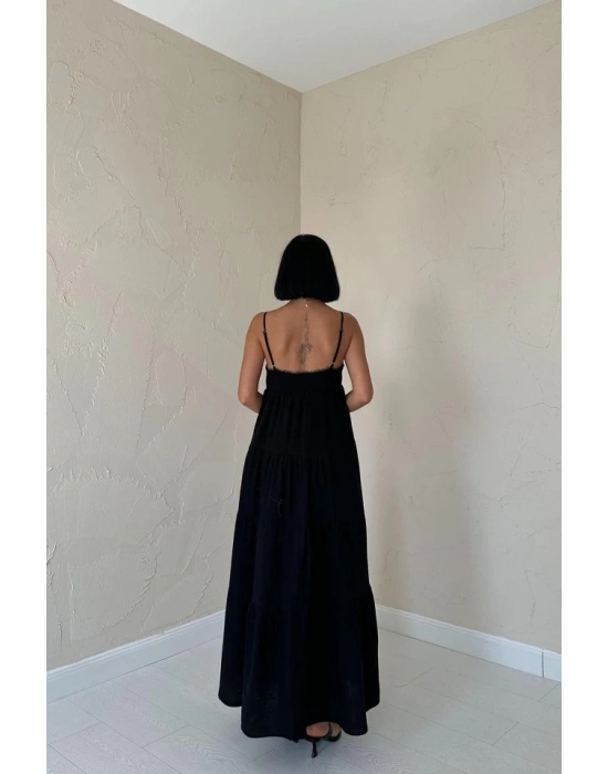 iyah Askılı Parçalı Müslin Elbise