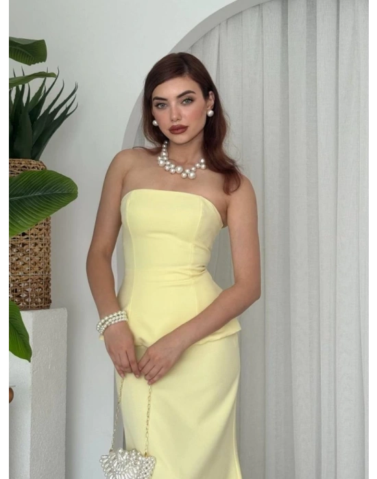 Spas Straplez Elbise