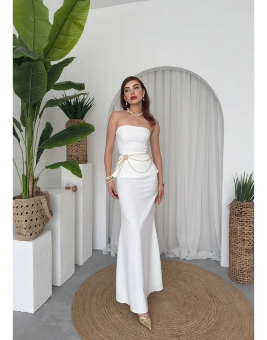 Spas Straplez Elbise