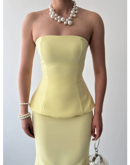 Spas Straplez Elbise