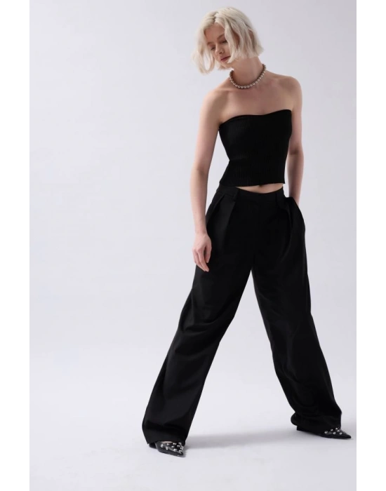 Straplez Dokulu Crop