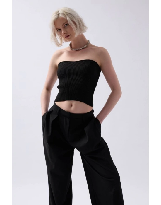 Straplez Dokulu Crop