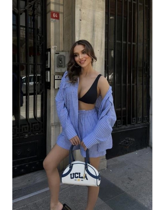 tacy Çizgili Şort Takım 98010025